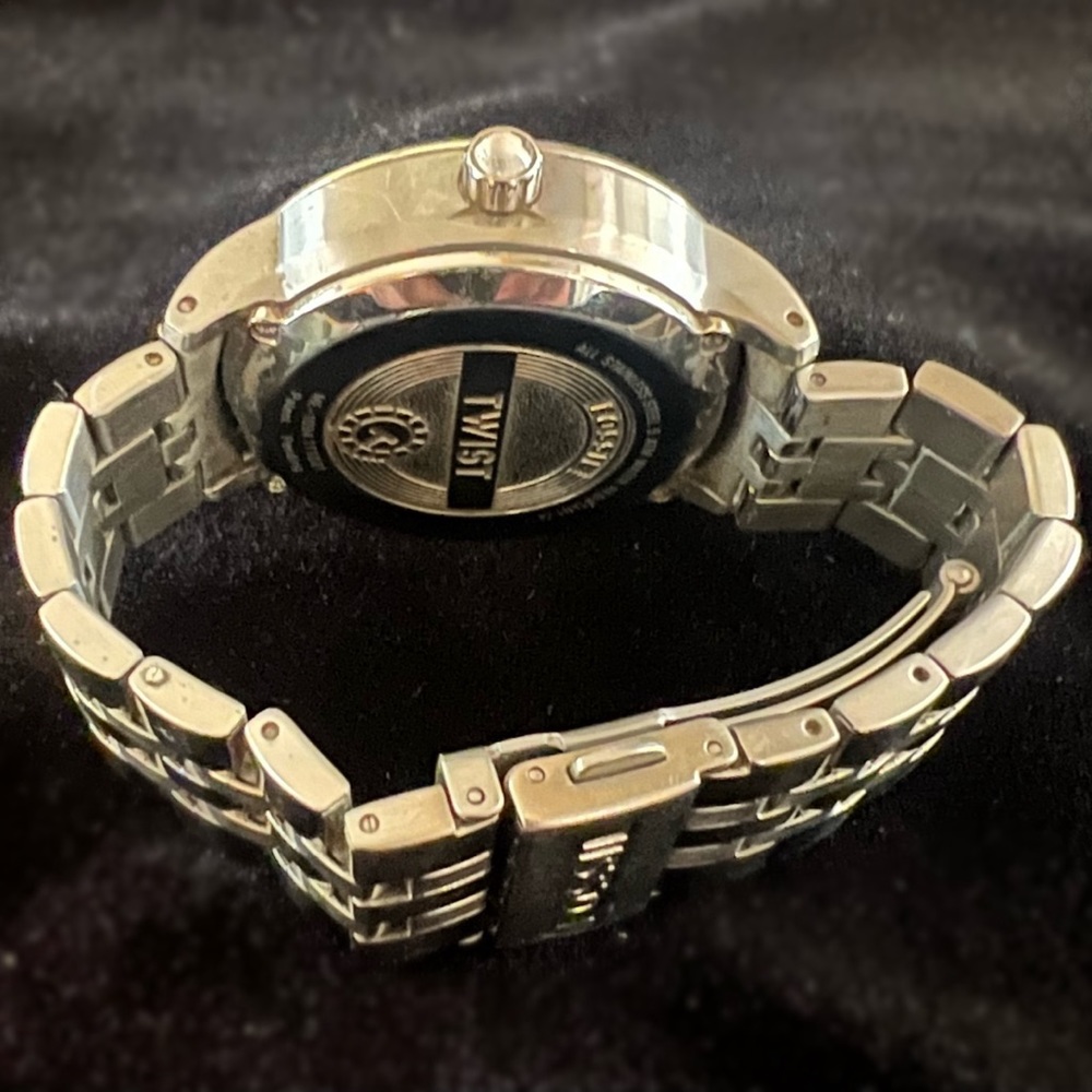 Vintage Fossil women’s twist dial watch, crystals, stainless H2O resistant. - Picture 6 of 6